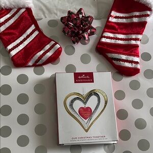 Hallmark Gold and Silver Heart Ornament